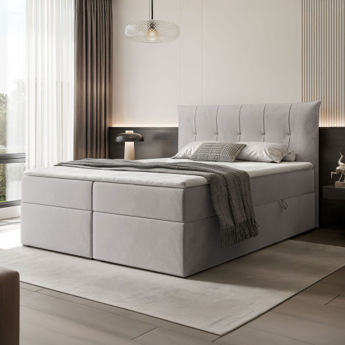 Boxspringbett CHESTER mit Matratze und Topper